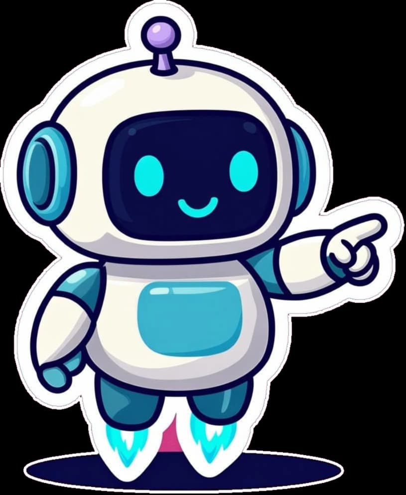 Kumo the cloud robot mascot pointing at a call to action